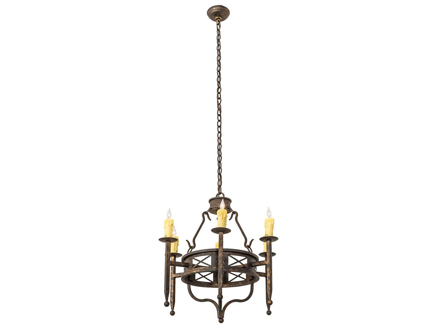 Meyda Jasmine 40-Light Candelabra Chandelier in Gothic Gold