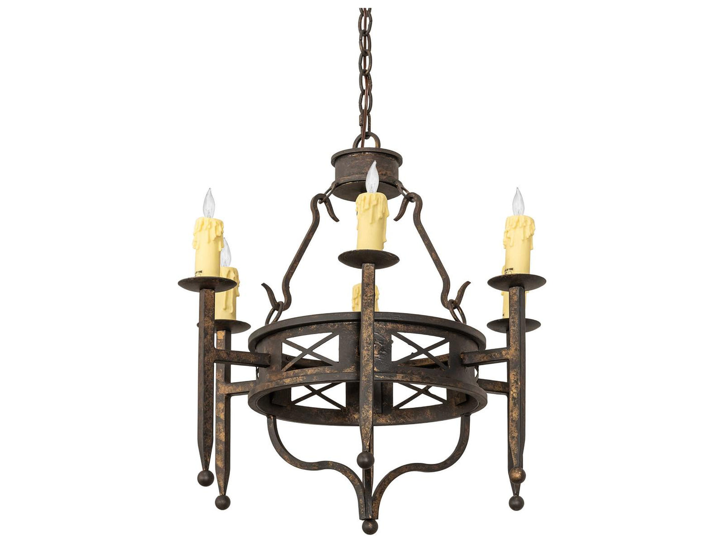 Meyda Jasmine 40-Light Candelabra Chandelier in Gothic Gold