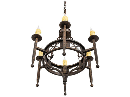 Meyda Jasmine 40-Light Candelabra Chandelier in Gothic Gold