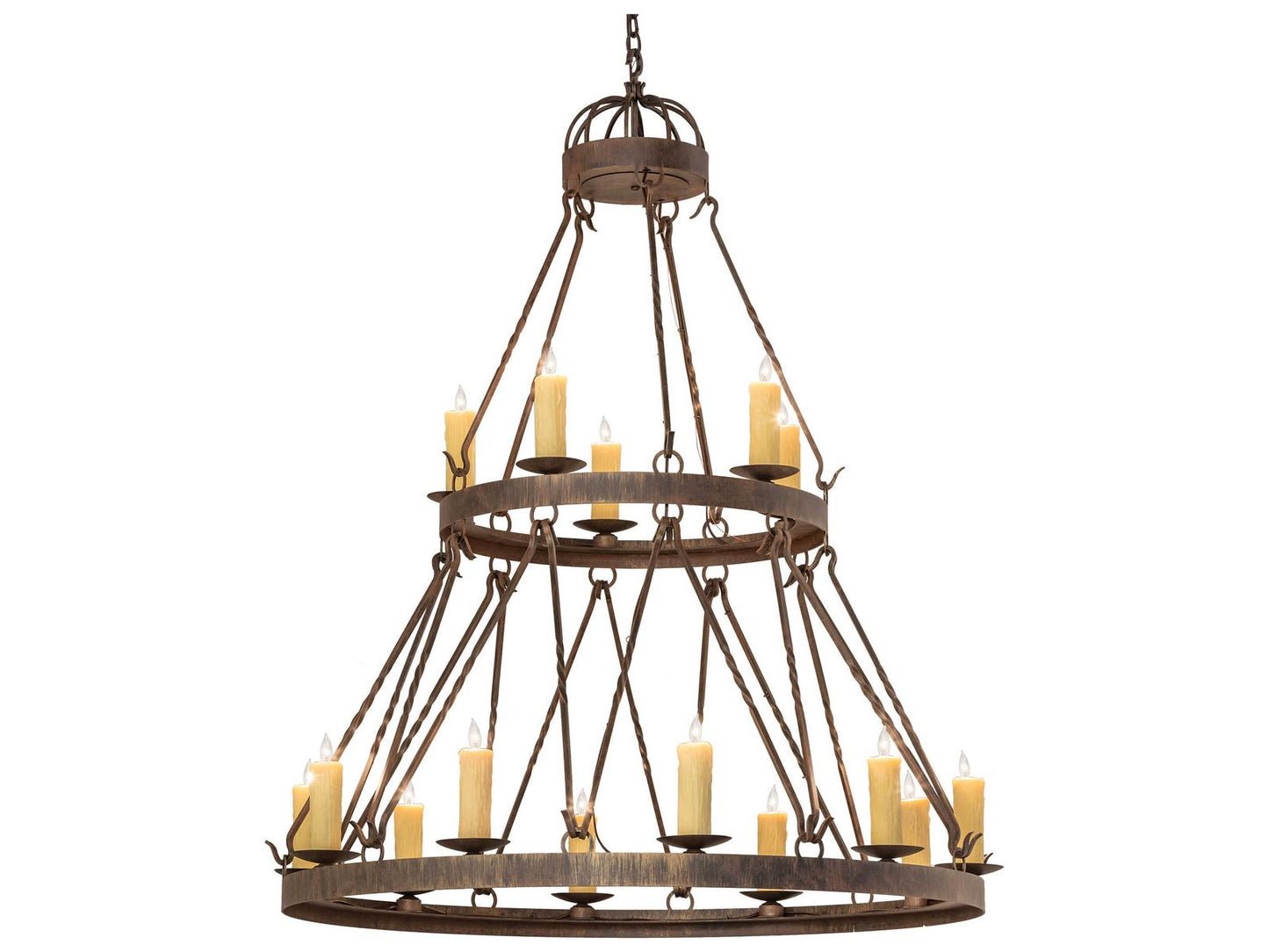 Meyda Lakeshore 15-Light Cortez Gold Candelabra Tiered Chandelier