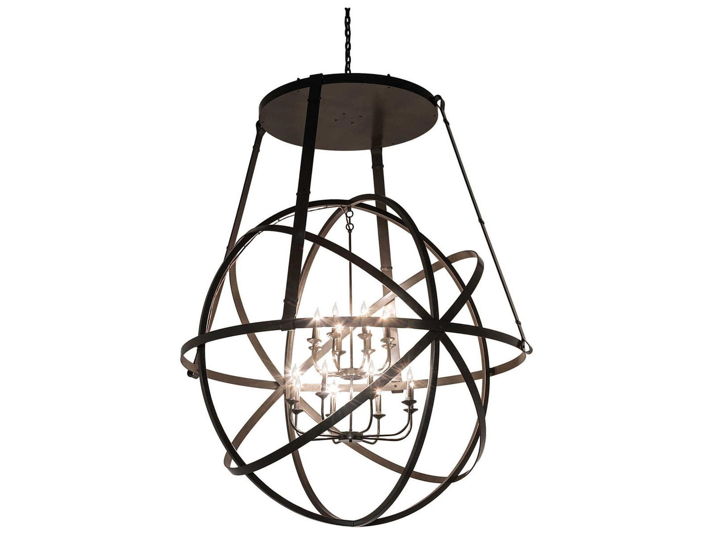 Meyda Tiffany Gimbal Grinado 16-Light LED Chandelier in Timeless Bronze