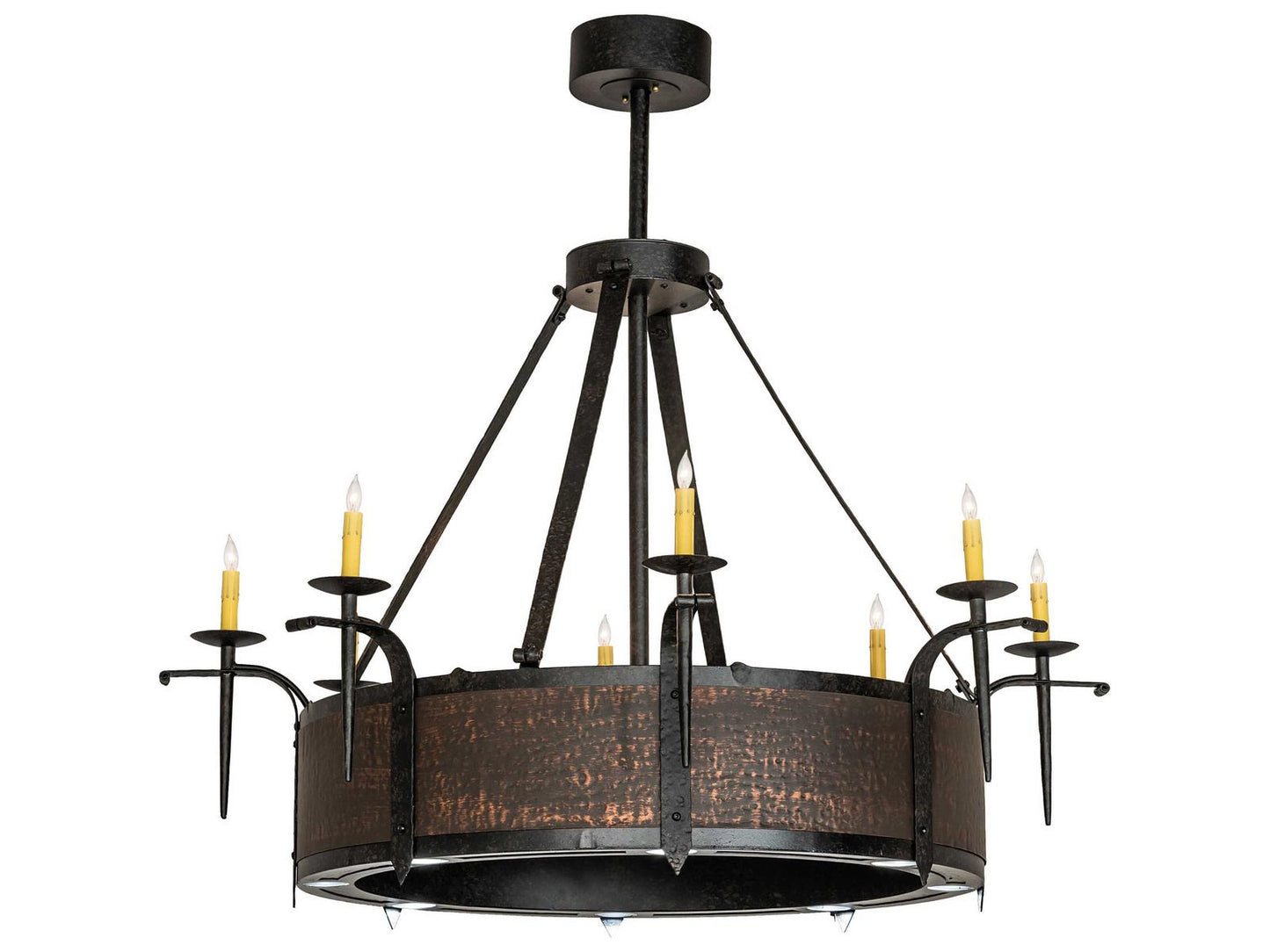 Meyda Costello 16-Light Chandelier in Coffee Bean and Blackened Copper