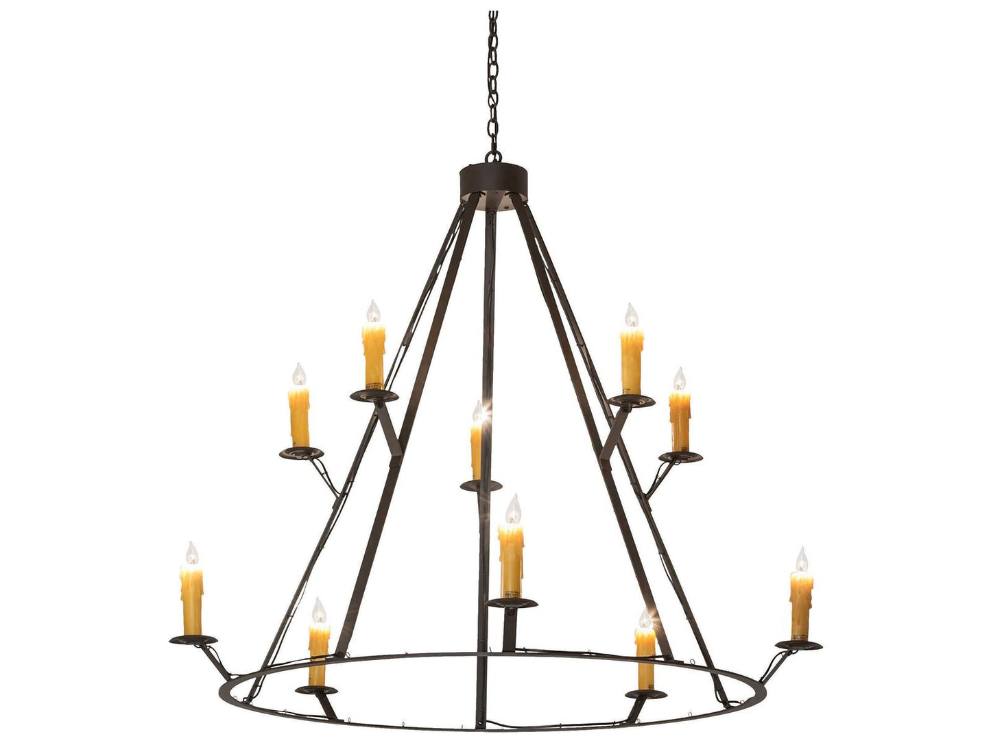Meyda Anthracite 10-Light Oil Rubbed Bronze Chandelier
