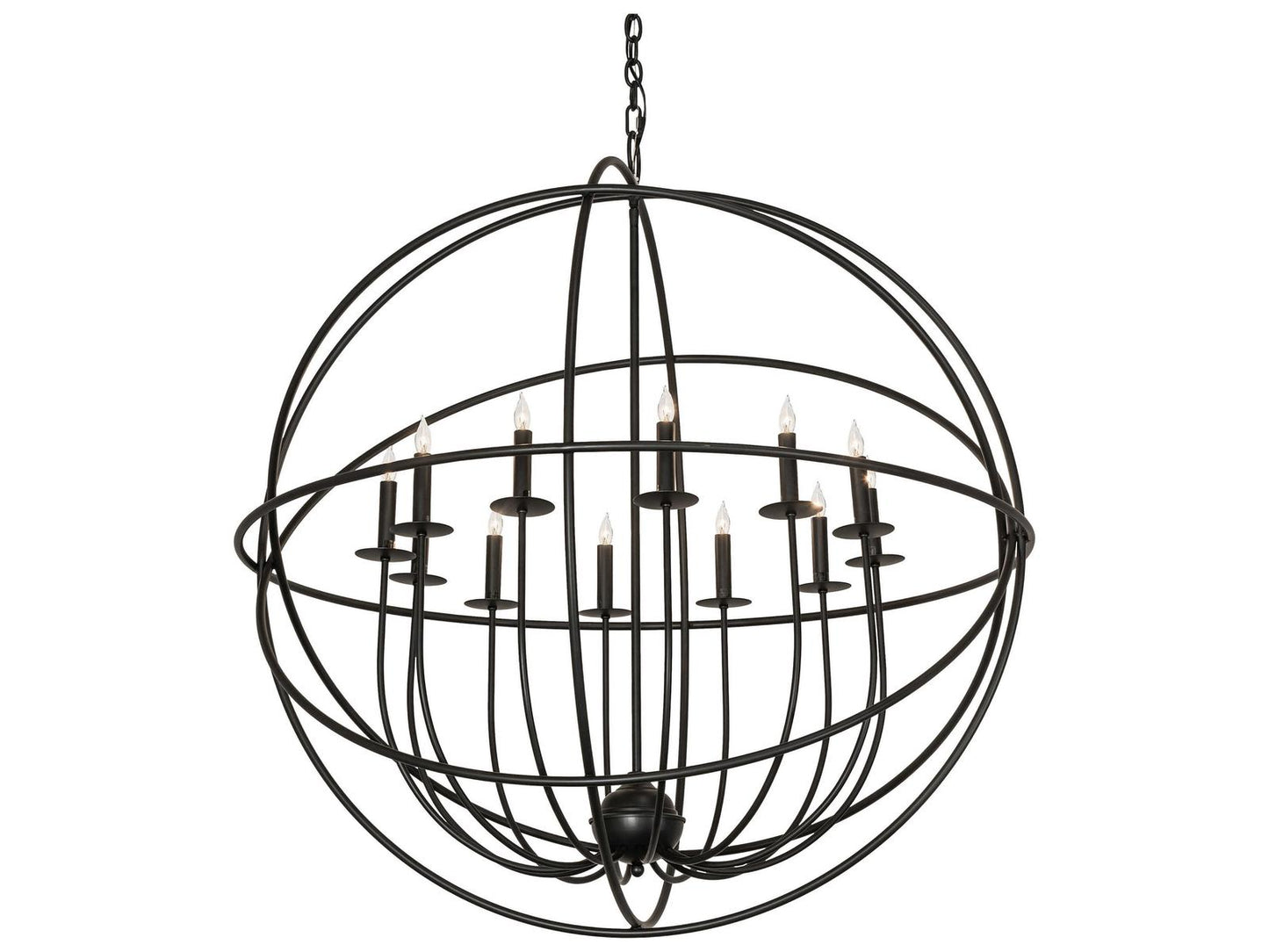 Meyda Atom Enerjisi 12-Light Globe Chandelier in Solar Black