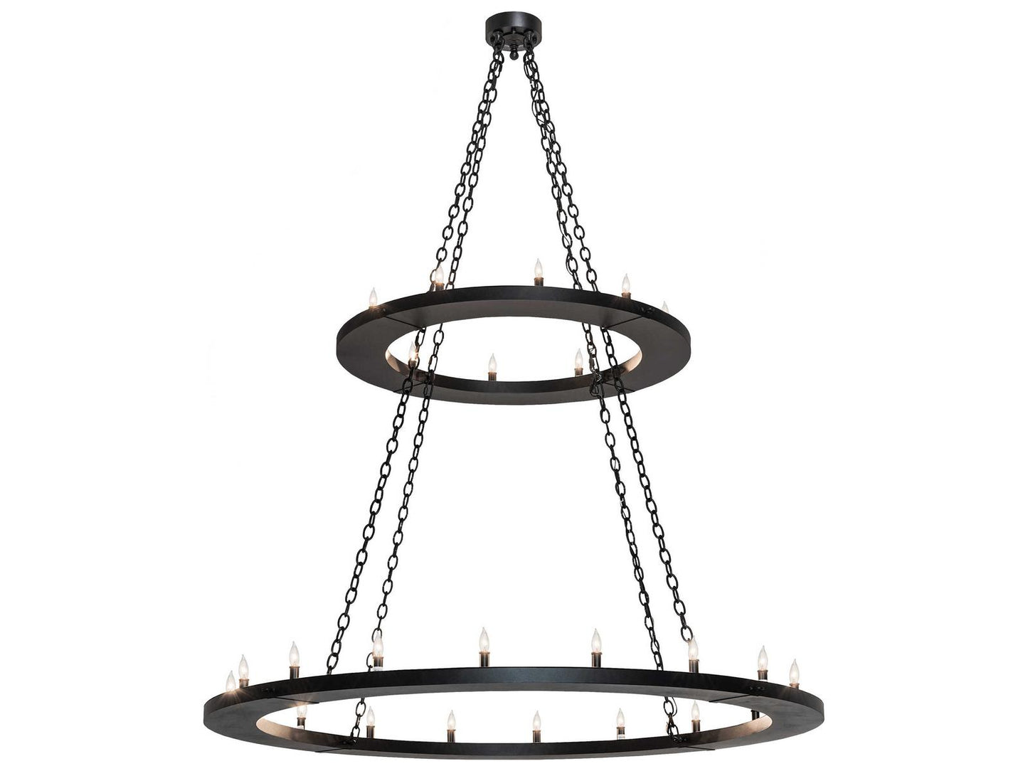 Meyda Tiffany Loxley 28-Light Black Candelabra Tiered Chandelier