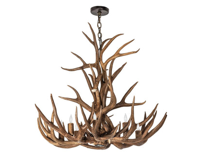 Meyda Antlers 9-Light Elk and Mule Deer Chandelier in Antique Copper Finish