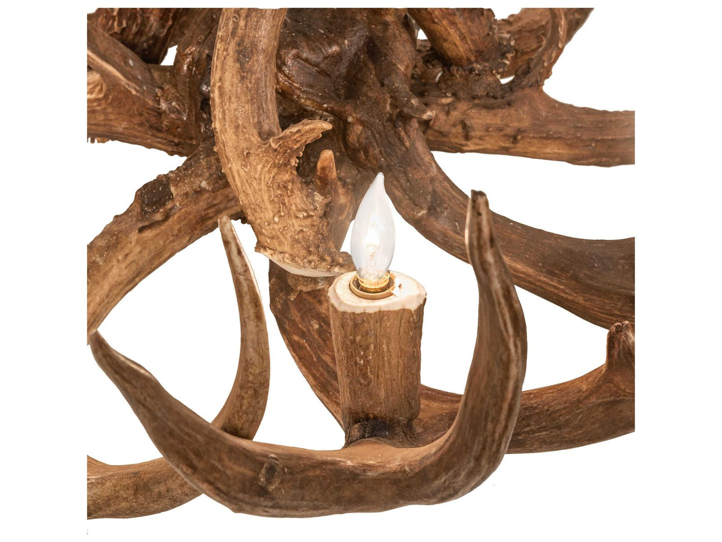 Meyda Antlers 9-Light Elk and Mule Deer Chandelier in Antique Copper Finish
