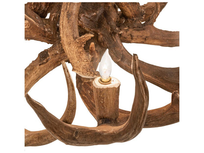 Meyda Antlers 9-Light Elk and Mule Deer Chandelier in Antique Copper Finish