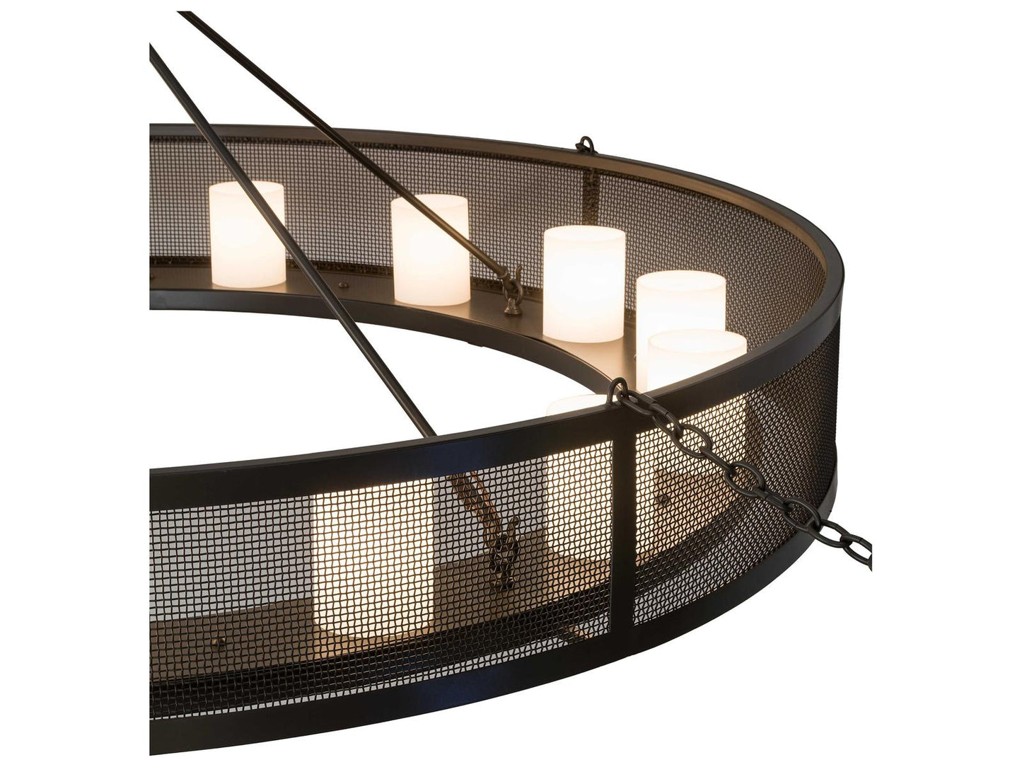 Meyda Loxley 16-Light Cylinder Chandelier in Timeless Bronze
