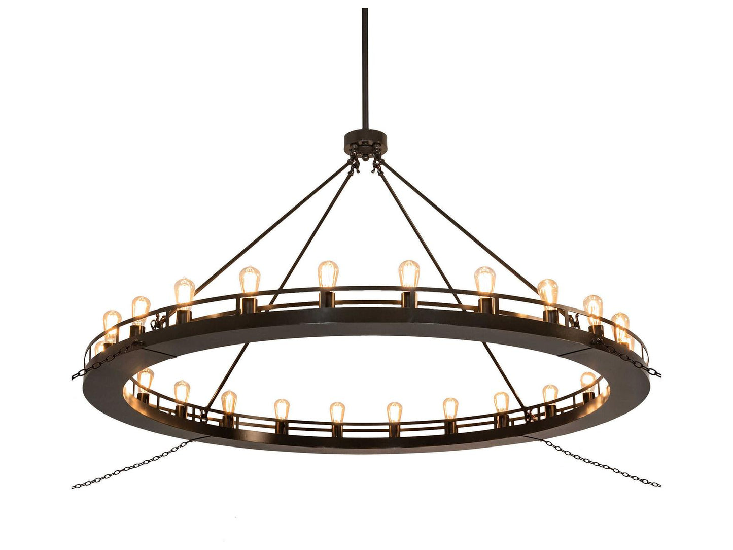 Meyda Barbury 24-Light Round Chandelier in Timeless Bronze