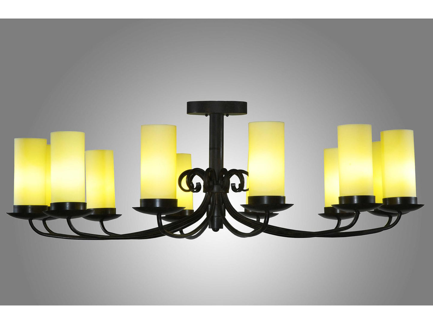 Meyda Atria 12-Light Cylinder Chandelier in Coffee Bean Finish
