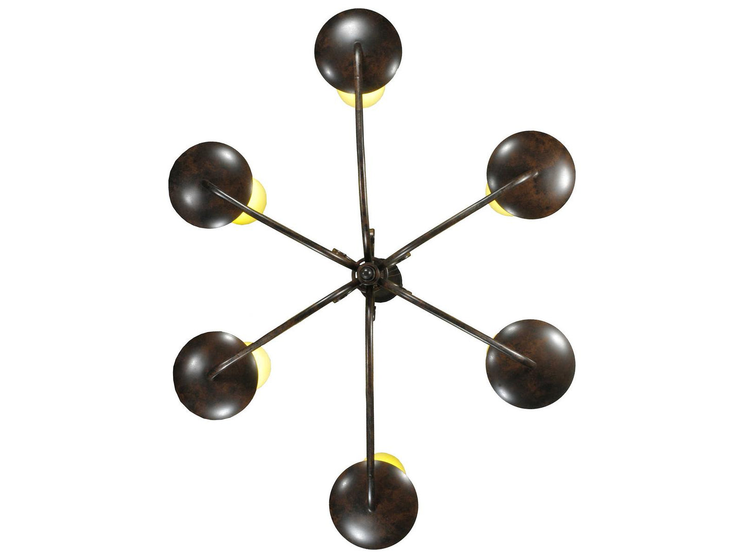 Meyda Atria 6-Light Oblong Chandelier with Ivory Idalight Cylindre Shades