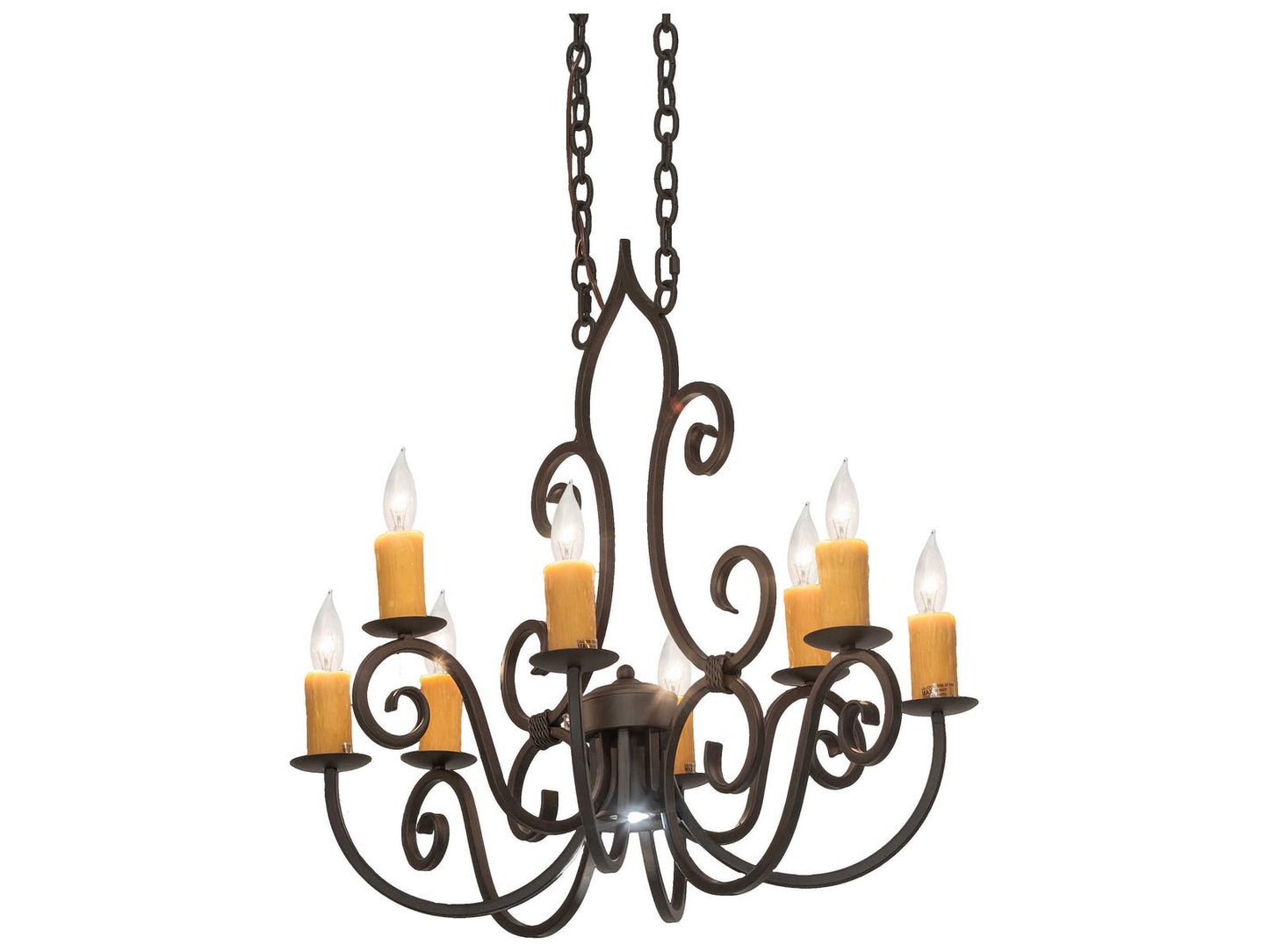 Meyda Clifton 8 1-Light Oil Rubbed Bronze Candelabra Chandelier
