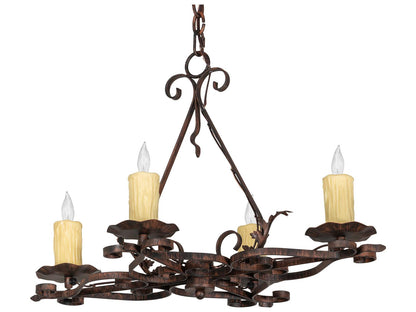 Meyda Elianna 4-Light Bronze Candelabra Chandelier