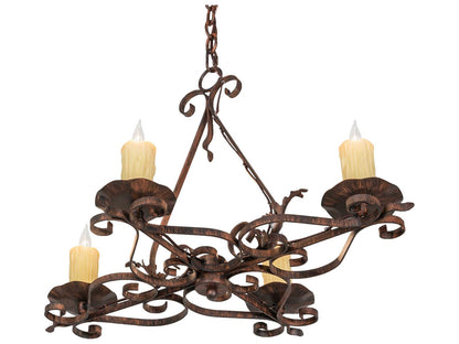 Meyda Elianna 4-Light Bronze Candelabra Chandelier