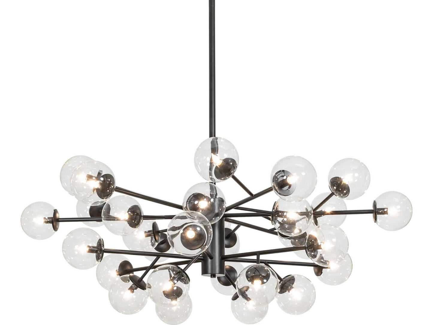 Meyda Bola 30-Light Matte Black Globe Sputnik Chandelier
