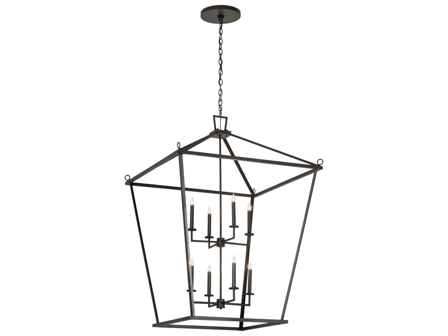 Meyda Kitzi 8-Light Black Candelabra Tiered Chandelier
