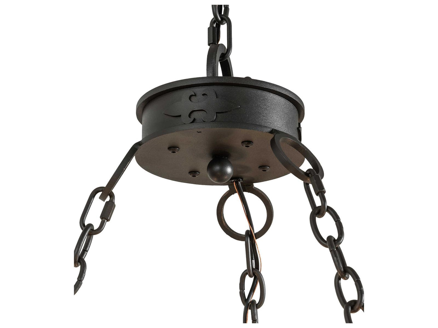 Meyda Calandra 6-Light Wrought Iron Chandelier with Antique Brass Gloss Bronze