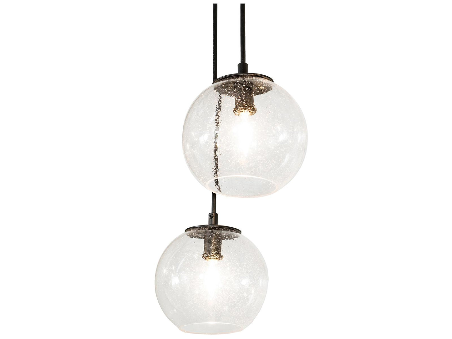 Meyda Bola 12-Light Cascading Tiered Chandelier with Solar Black Finish