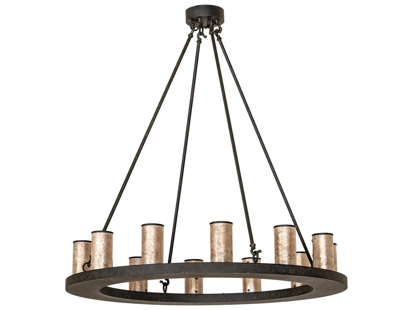 Meyda Loxley 12-Light Glass Cylinder Chandelier in Coffee Bean Bronze