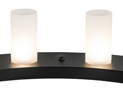 Meyda Loxley 16-Light Textured Black Glass Cylinder Chandelier