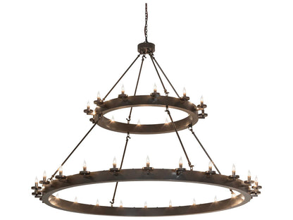 Meyda Loxley 36-Light Two-Tier Chandelier in Timeless Bronze Vein