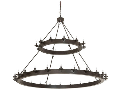 Meyda Loxley 36-Light Two-Tier Chandelier in Timeless Bronze Vein