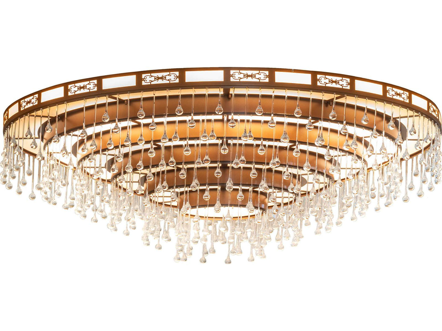 Meyda Axiom 36-Light Six-Tier Chandelier in Bronze Metallic