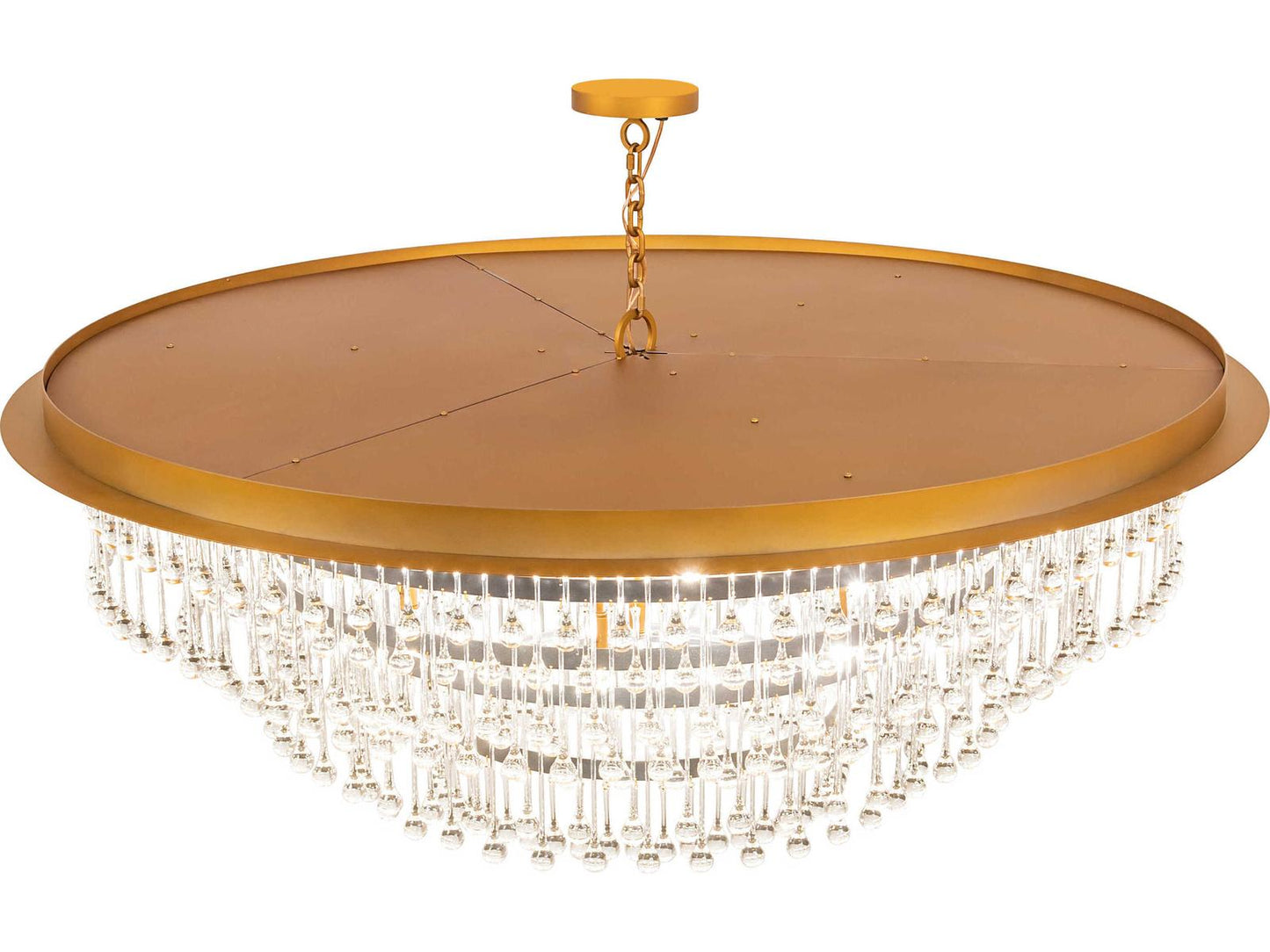 Meyda Tiffany 19-Light Corsica Crystal Chandelier in Gold Matte Nickel and Sparkle Silver