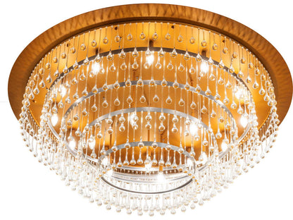 Meyda Tiffany 19-Light Corsica Crystal Chandelier in Gold Matte Nickel and Sparkle Silver