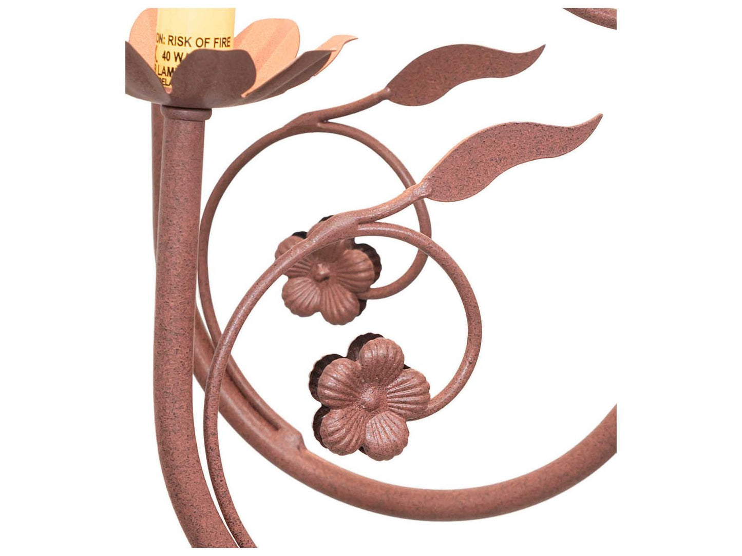 Meyda Bordeaux 8-Light Candelabra Empire Chandelier in Rust Brown