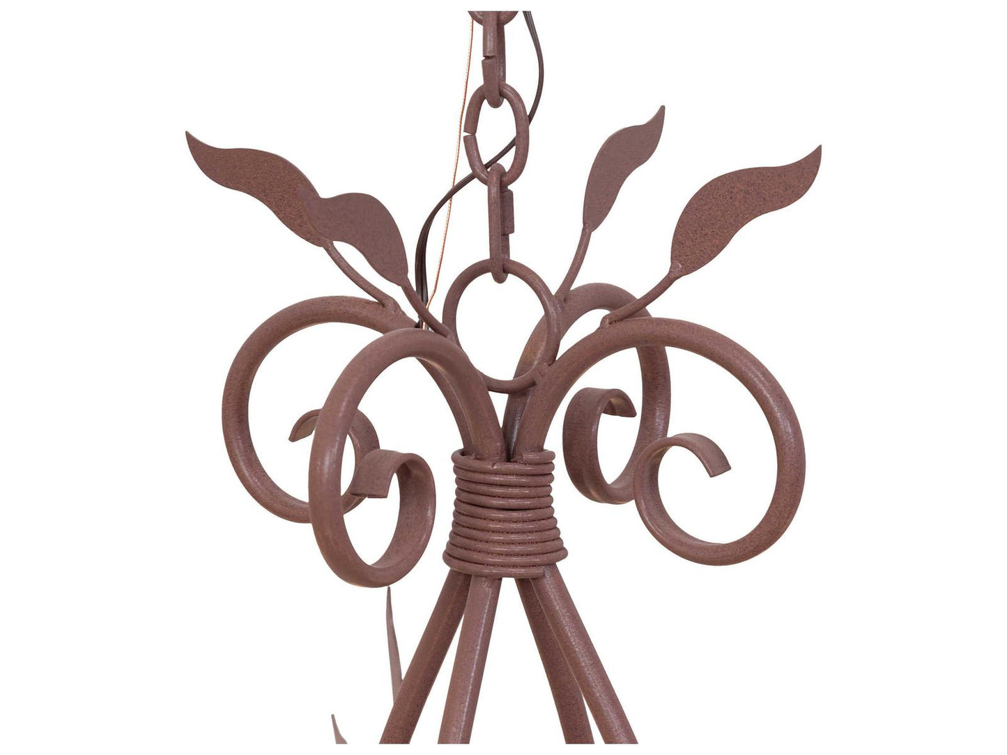 Meyda Bordeaux 8-Light Candelabra Empire Chandelier in Rust Brown