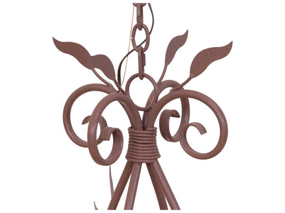 Meyda Bordeaux 8-Light Candelabra Empire Chandelier in Rust Brown