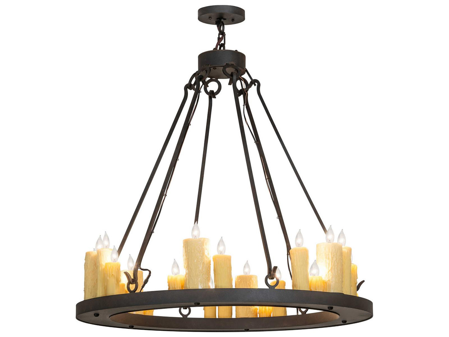 Meyda Deina 24-Light Chestnut Brown Candelabra Chandelier