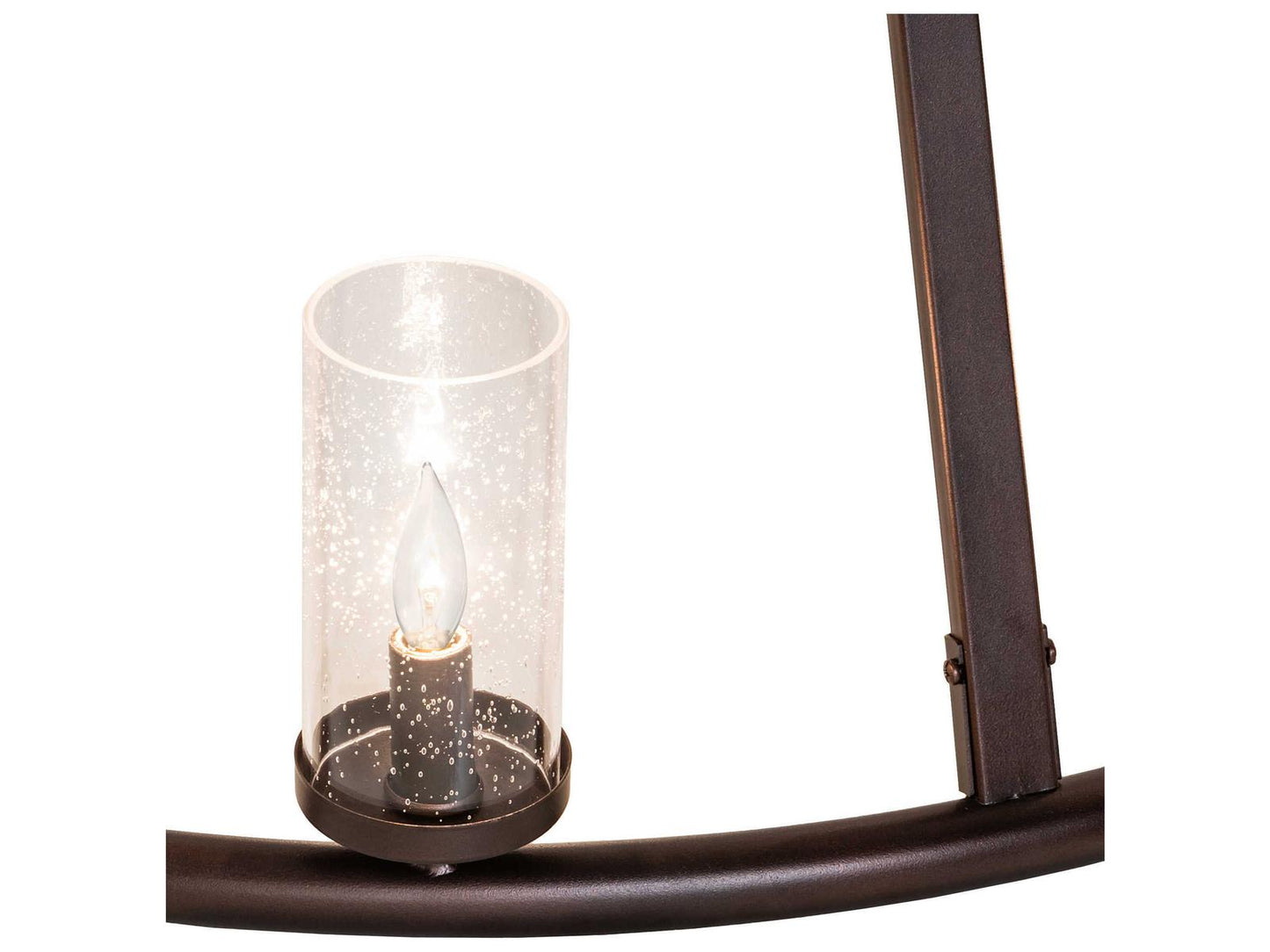 Meyda 12-Light Loxley Tiered Chandelier in Mahogany Bronze with Clear Seeded Glass