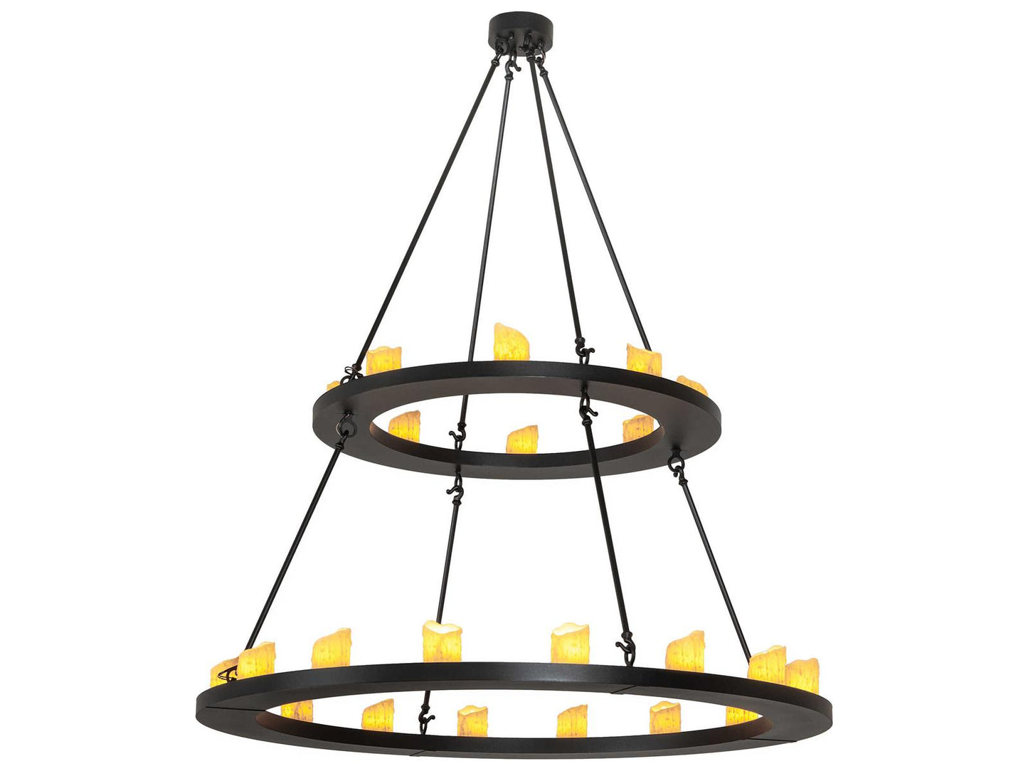 Meyda Loxley 24-Light Textured Black Tiered Chandelier