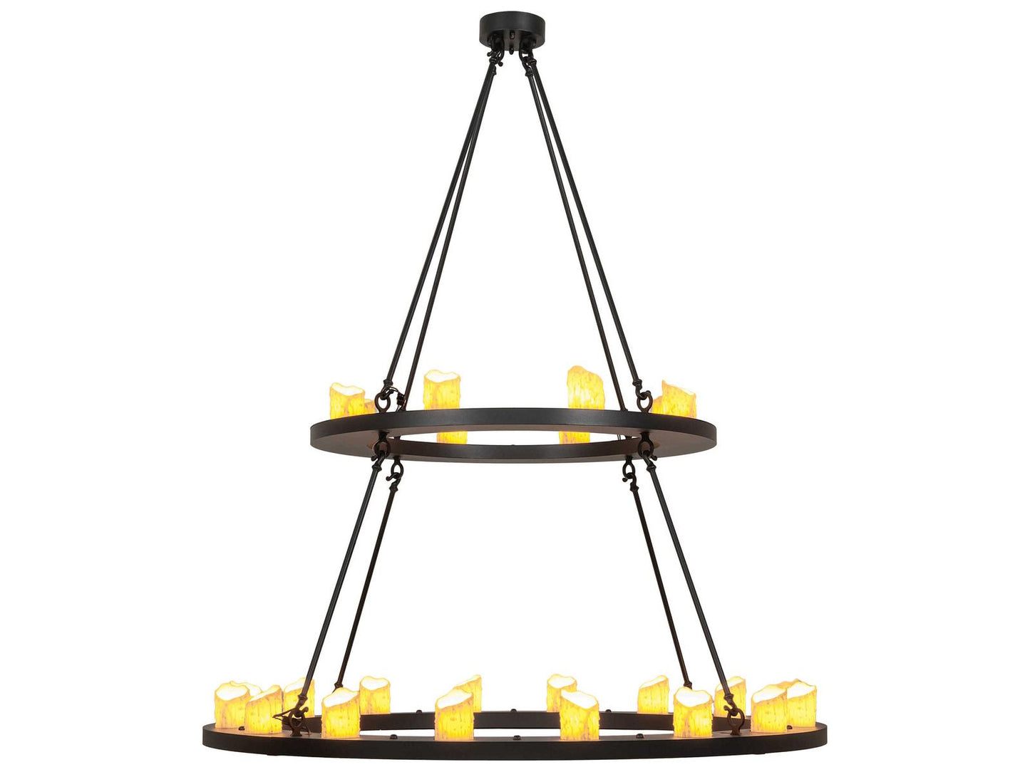 Meyda Loxley 24-Light Textured Black Tiered Chandelier