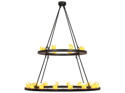 Meyda Loxley 24-Light Textured Black Tiered Chandelier