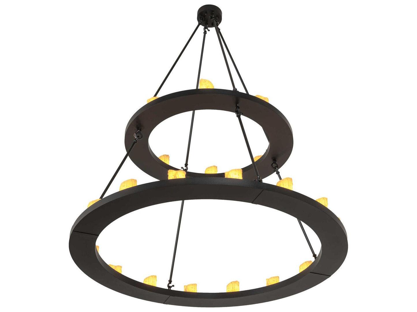 Meyda Loxley 24-Light Textured Black Tiered Chandelier