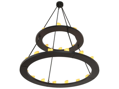 Meyda Loxley 24-Light Textured Black Tiered Chandelier