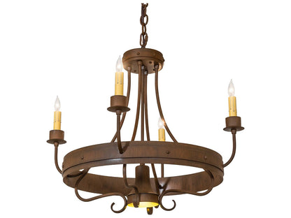 Meyda Franciscan 4-Light Gothic Chandelier in Rustic Iron