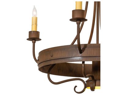Meyda Franciscan 4-Light Gothic Chandelier in Rustic Iron