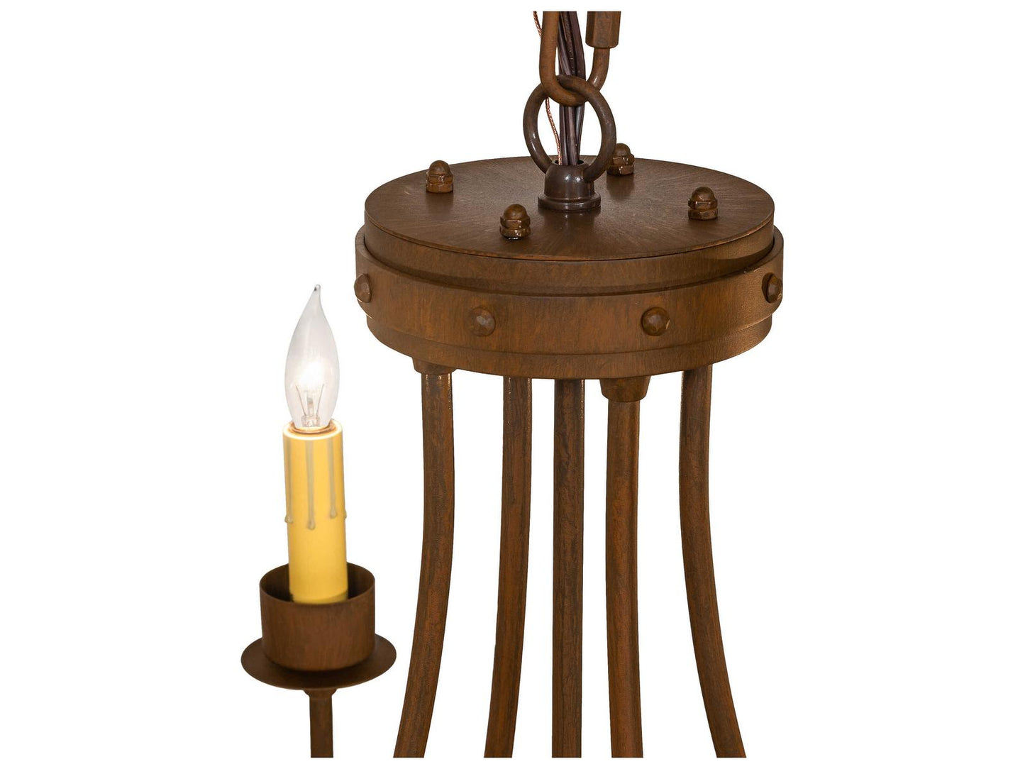 Meyda Franciscan 4-Light Gothic Chandelier in Rustic Iron