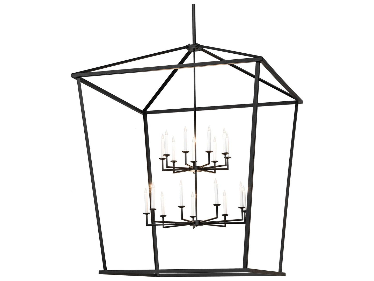 Meyda 18-Light Kitzi Tiered Chandelier in Textured Black
