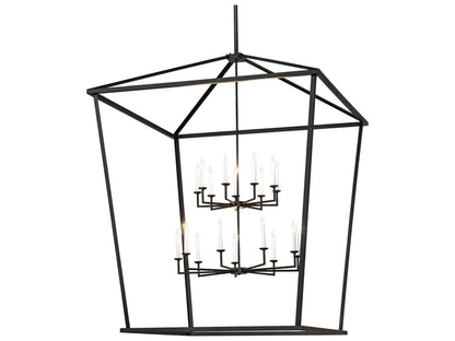 Meyda 18-Light Kitzi Tiered Chandelier in Textured Black