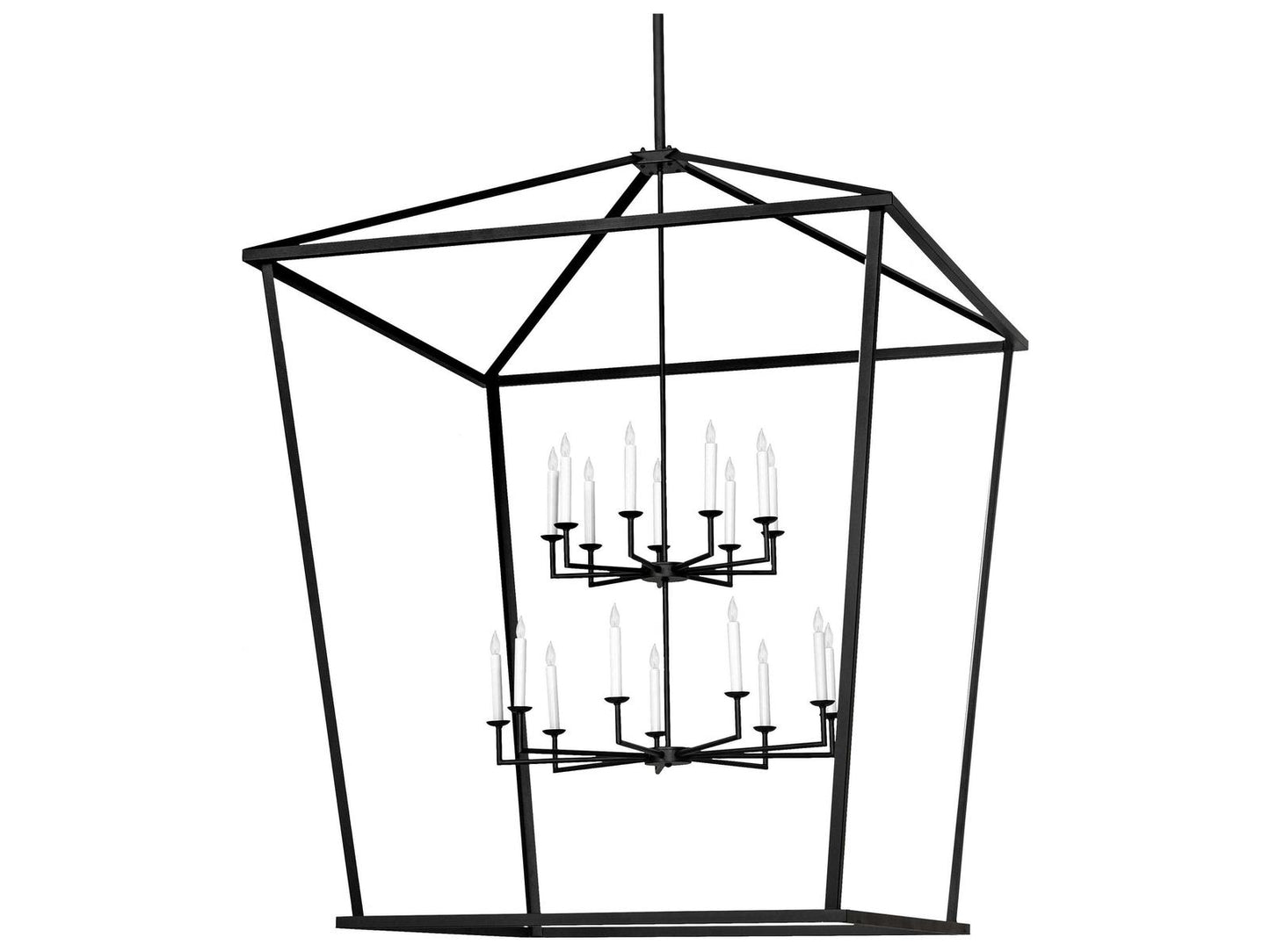 Meyda 18-Light Kitzi Tiered Chandelier in Textured Black