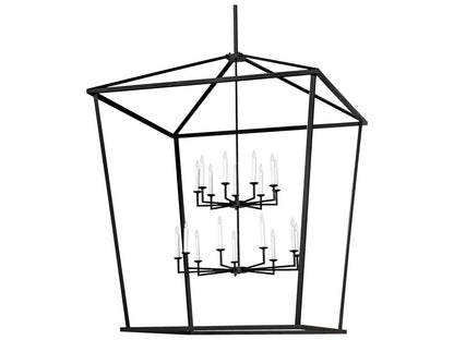 Meyda 18-Light Kitzi Tiered Chandelier in Textured Black