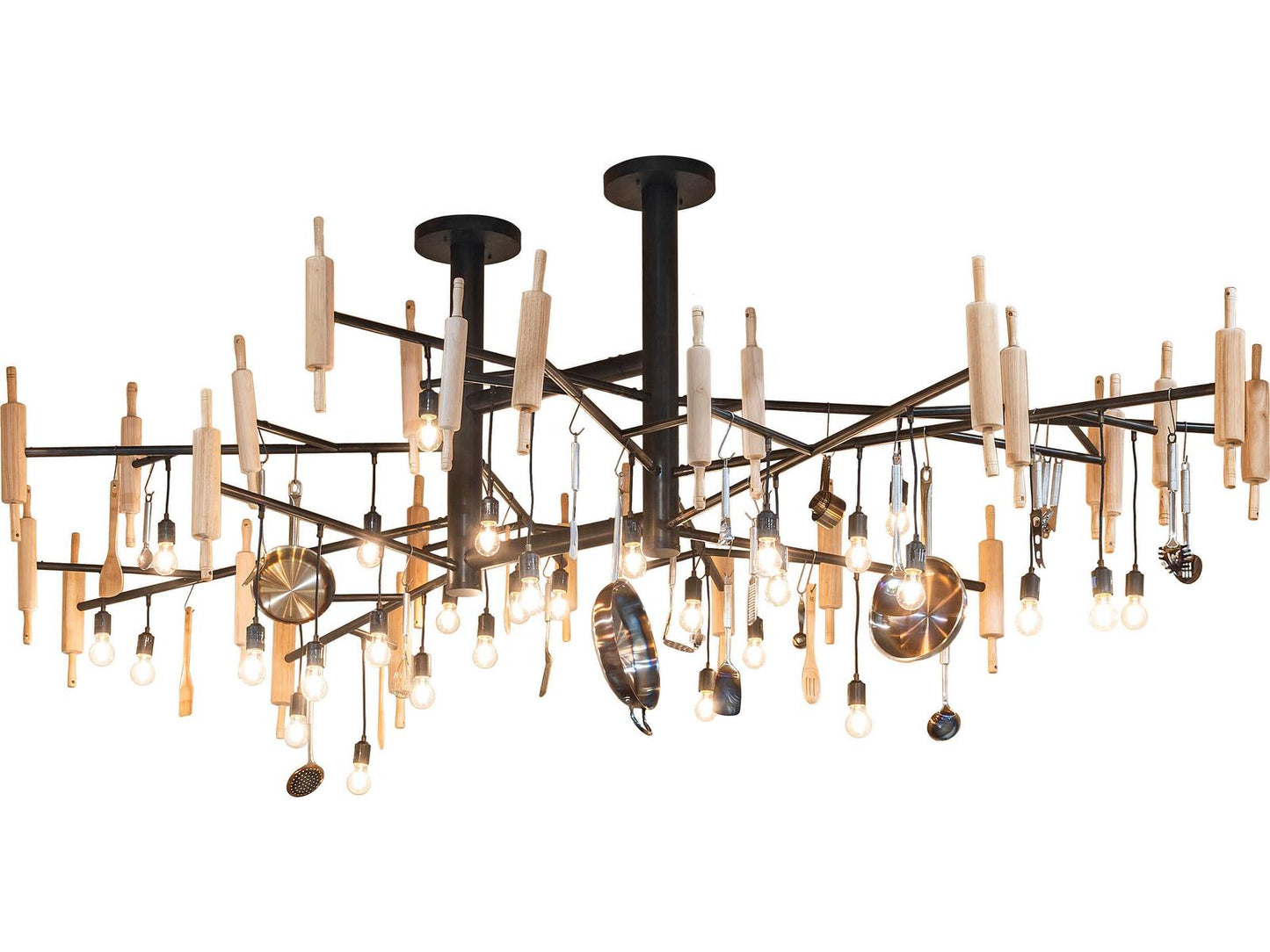Meyda Alva 30-Light Oblong Chandelier in Burnished Antique Copper