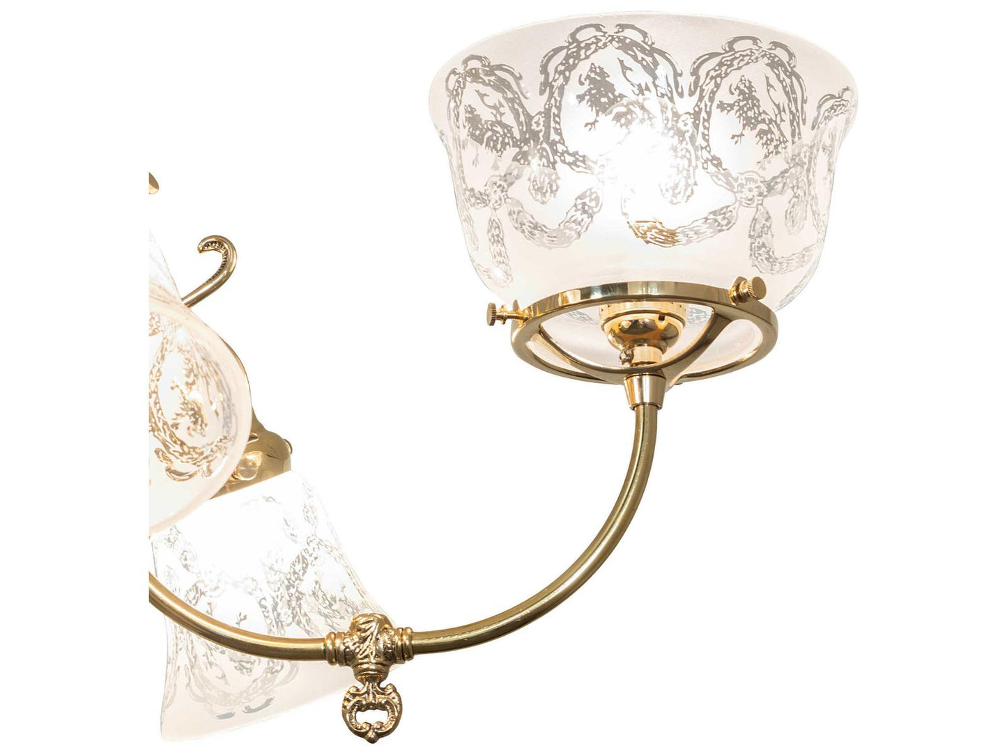 Meyda Revival 6-Light Chandelier in Polished Brass with Clear Glass Shades