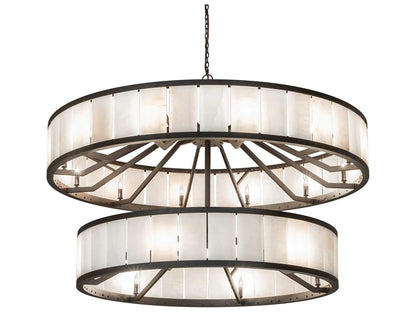 Meyda Hokaiseki 18-Light Chandelier in Oil Rubbed Bronze with Calcite Stone